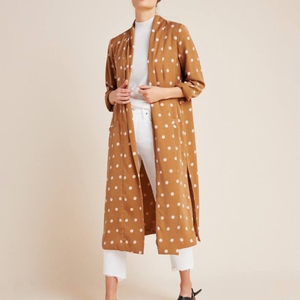 NWT Anthropologie Deedra Polka Dot Duster Jacket